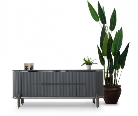 Eetkamerset Luxe Eettafel Stoel Groep Garnituur Hout Tafel Dressoir Set 6-delig.