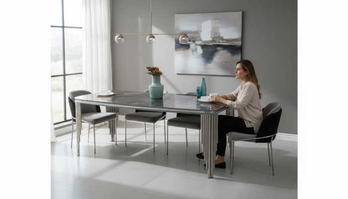 Eettafelgroep 4x stoelen eetkamerset eetkamerstoelen set tafel 5-delige set Nieuw