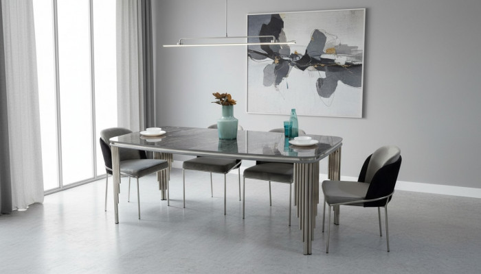 Eettafelgroep 4x stoelen eetkamerset eetkamerstoelen set tafel 5-delige set Nieuw
