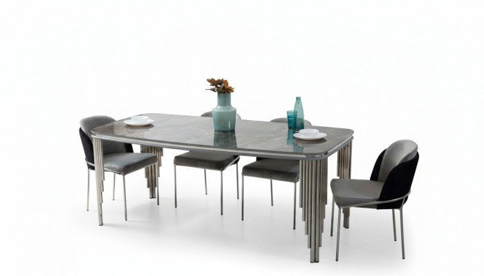 Eettafelgroep 4x stoelen eetkamerset eetkamerstoelen set tafel 5-delige set Nieuw