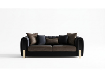 Medusa driezitsbank 3-zitsbank Bankstellen Banken Luxe bekleding Bank Zwart Stof