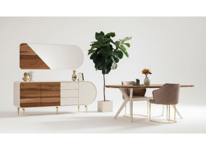 Eetkamer eettafel stoel set groep meubilair tafel luxe tafels meubilair 5-delig.