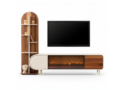 Open haard dressoir vuur imitatie kast plank dressoir laag tv tv hout nieuw