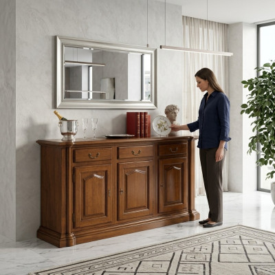 Kommode Dressoir Sideboard Bruin Hout Massief Kast Meubels Commodes Sideboards