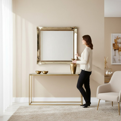 Klassieke spiegel wandspiegel echt houten frame luxe nieuw barok arredoclassic