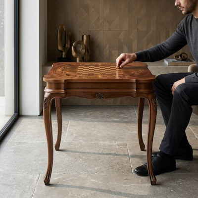 Schackspelbord tafel met schaakbord mini meubels studietafels bordspel