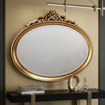 Spiegel Klassischer Holz Ovaler Wandspiegel Spiegel Design Gold Wohnzimmer Neu Spiegel Klassieke houten ovale wandspiegel Spiegelontwerp Goud woonkamer Nieuw