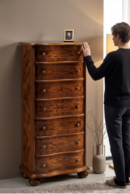 Hout Italiaanse stijl meubels Luxe bruine commode Stijl barok antieke stijl Nieuw