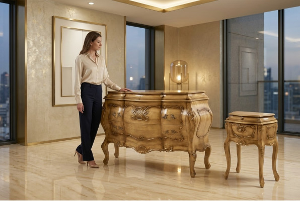 Laden van hout Italiaanse stijl meubels Luxe dressoirs barok dressoir Italië nieuw