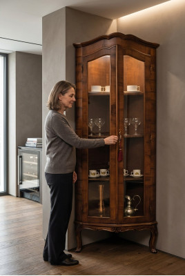 Vitrine kast Klassieke hoekvitrines Woonkamer Woonkamer Kasten Dressoir