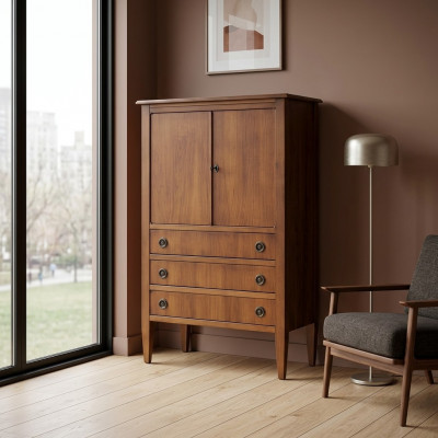 Kast Bar Barkast Vitrine Woonkamer Designer Plank Meubels Hout Huis Muur