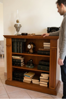 Boekenkast Vitrine Vitrinekast Klassieke Kast Boekenkast Hout Nieuw
