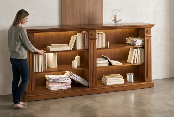Boekenkast vitrine Vitrinekast Klassieke kast Kast Kasten Hout XXL
