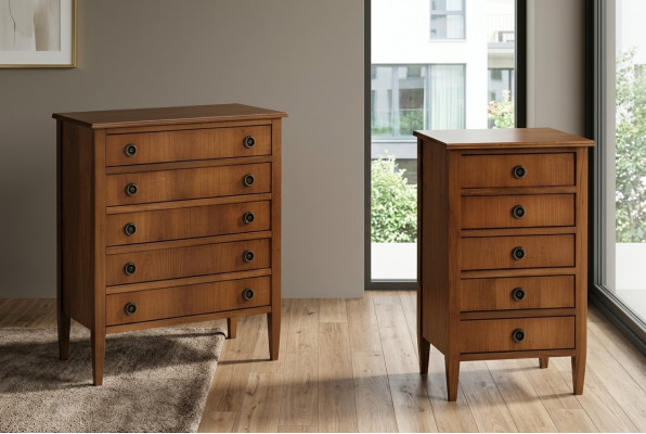 Massieve Italiaanse meubelset - hoge kast, dressoir, sideboard voor stijlvolle inrichting.
