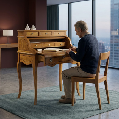 Schrijftafel Kantoor Tafel Edele Houten Tafels Barok Rococo Antieke Stijl Meubelen Nieuw