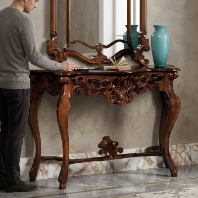 Ontwerper houten console tafel luxe console tafels Italiaanse meubels