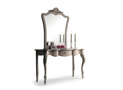 Console + Mirror Designer Console Table Wood Table Console Luxury Set 2 pcs.