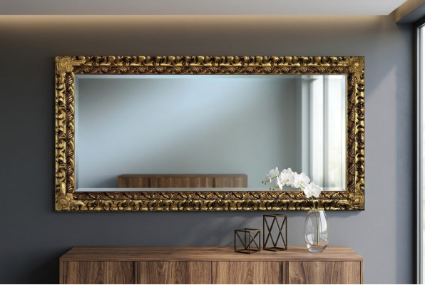 Spiegel Italiaanse Klassieke Designermeubels Wandspiegel Hout Goud Nieuw xxl