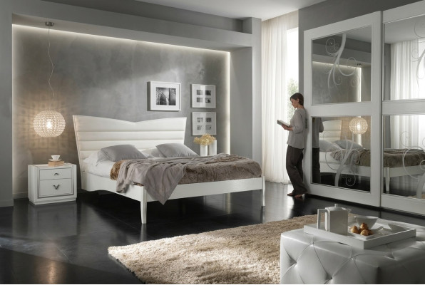 Luxe houten bed, bedden, bedframe wit, tweepersoons bedframe, bedden, tweepersoonsbedden