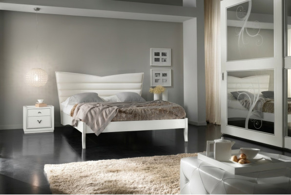 Luxe houten bed, bedden, bedframe wit, tweepersoons bedframe, bedden, tweepersoonsbedden