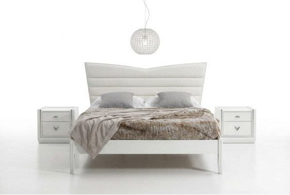 Luxe houten bed, bedden, bedframe wit, tweepersoons bedframe, bedden, tweepersoonsbedden