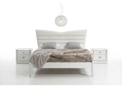 Luxe houten bed, bedden, bedframe wit, tweepersoons bedframe, bedden, tweepersoonsbedden