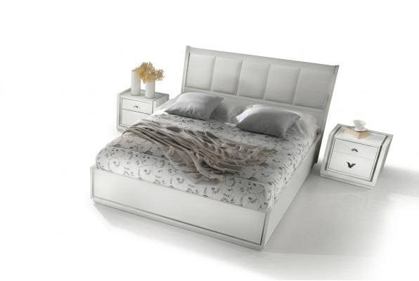 Garnituur Set 3-delig Slaapkamer Bed Nachtkast Groep Tweepersoonsbed Luxe Bedden