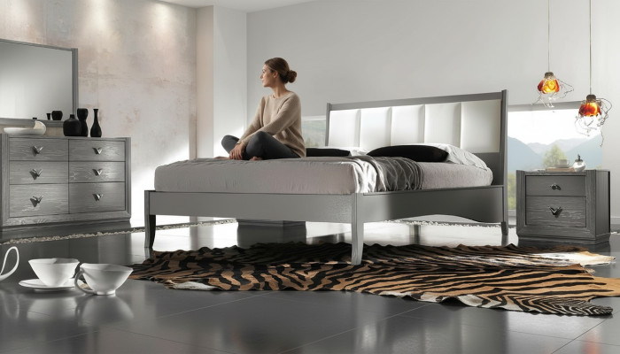 Bed met gestoffeerde bedden Bed Bed gestoffeerd Designer Hotel Dubbel Design Houten Bedframe Nieuw