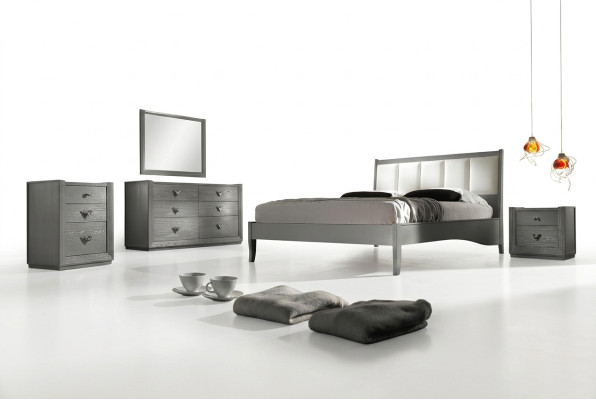Slaapkamer Bed Nachtkastje Commode Spiegel Garnituur Groep Dubbel Nieuw Set 5-delig