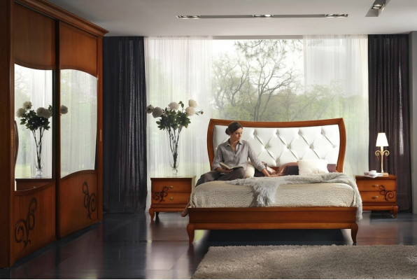 Luxe slaapkamerbed dubbel bed hout gestoffeerde bedden dubbel bedframe modern.