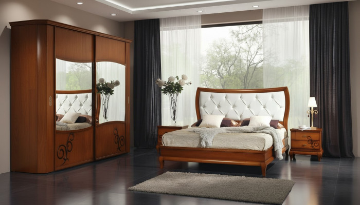 Luxe slaapkamerbed dubbel bed hout gestoffeerde bedden dubbel bedframe modern.