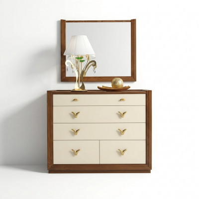 Commodespiegel garniture console commodes houten kasten console Italy set 2-delig.