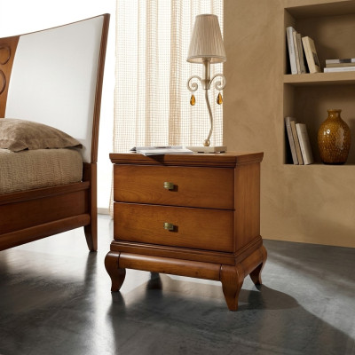 Nachtkastje 2 laden Bijzettafel Nachtkastje Bureau Console Hout Design