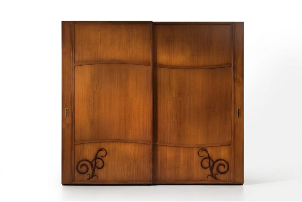 Kledingkast schuifdeuren slaapkamer kast muur kasten hout zweefdeuren