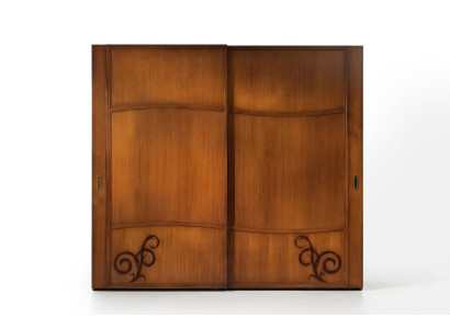 Kledingkast schuifdeuren slaapkamer kast muur kasten hout zweefdeuren