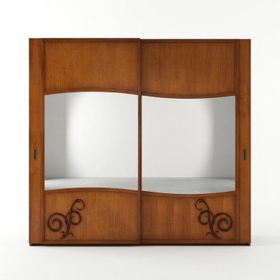 Kast kledingkast met schuifdeuren slaapkamer wandkasten hout spiegel