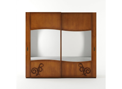 Kast kledingkast met schuifdeuren slaapkamer wandkasten hout spiegel
