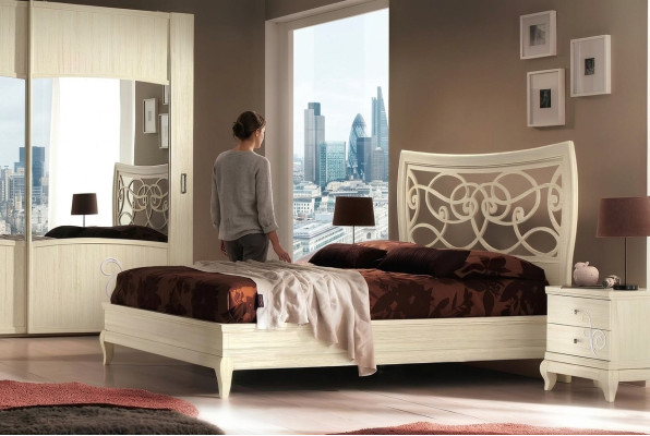 Luxe bed nachtkastje bedden tweepersoons bedframe set met 3 delen slaapkamer