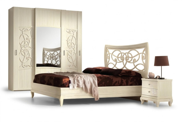 Luxe bed nachtkastje bedden tweepersoons bedframe set met 3 delen slaapkamer