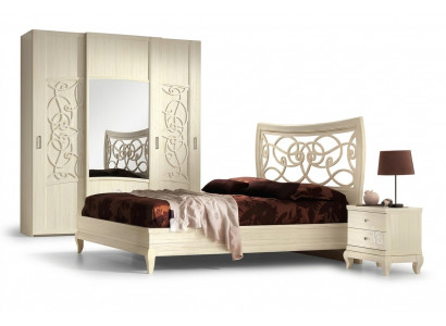 Luxe bed nachtkastje bedden tweepersoons bedframe set met 3 delen slaapkamer