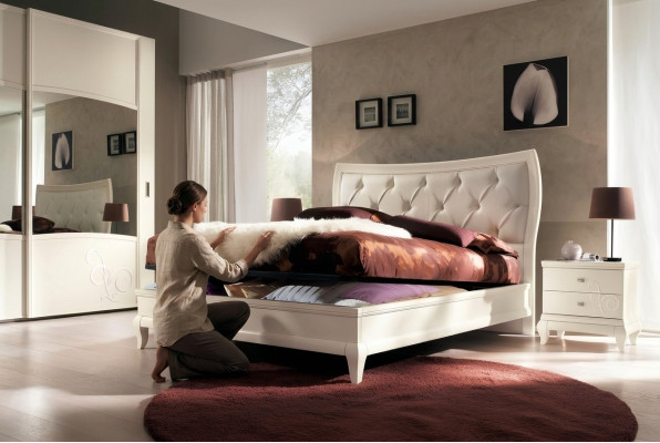 Bed Bedden Bedframe Hout Tweepersoonsbed Tweepersoonsbedden Modern Hotel Italië