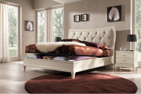 Bed Bedden Bedframe Hout Tweepersoonsbed Tweepersoonsbedden Modern Hotel Italië