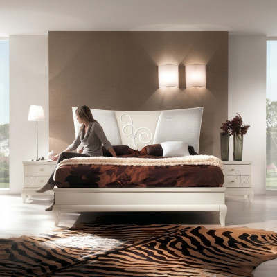 Slaapkamer Bed Nachtkastje Tweepersoonsbeddenset Bedframe Beddenset 3-delig.