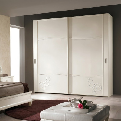 Kast kledingkast met schuifdeuren Slaapkamer Wand Houten Design Kasten