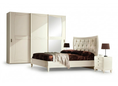 Slaapkamer Bed Nachtkastje Tweepersoonsbed set Bedframe Beddengoed Set 3-delig.