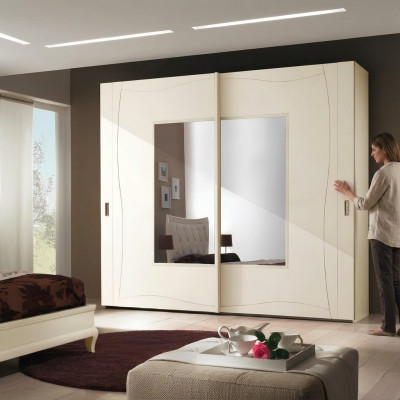Kast Garderobe met schuifdeuren Slaapkamerkast Muur Hout Ontwerp