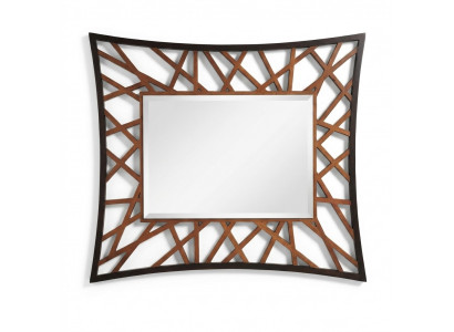 Spiegel Hangspiegel Hout Modern Wandspiegel Meubels Design 111x89 Nieuw