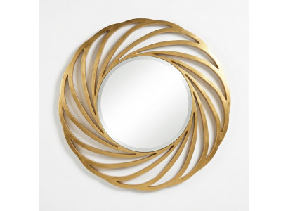 Ronde spiegel Hangspiegel Hout Modern Wandspiegel Meubilair Spiegeleffect Ontwerp 90x90