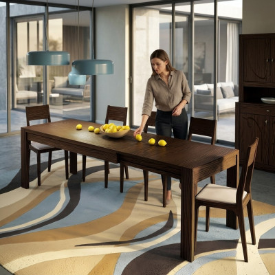 Eettafel Uittrekbare tafel Tafels Eettafels Meubels XXL Hout Ontwerp Modern Nieuw
