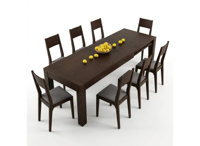 Eettafel Uittrekbare tafel Tafels Eettafels Meubels XXL Hout Ontwerp Modern Nieuw